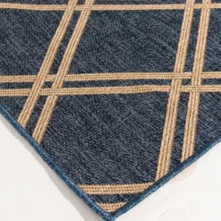 Outdoor Rugs-Kirkland's Home Navy Diamond Indoor/Outdoor Area Rug, 5X7 Blue