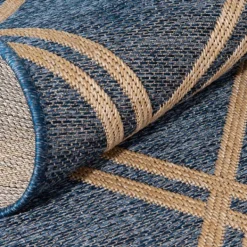 Outdoor Rugs-Kirkland's Home Navy Diamond Indoor/Outdoor Area Rug, 5X7 Blue