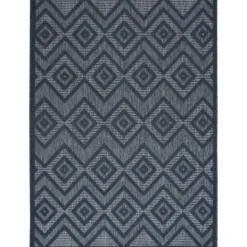 Outdoor Rugs-Kirkland's Home Navy Diamond Indoor/Outdoor Area Rug, 5X7 Blue