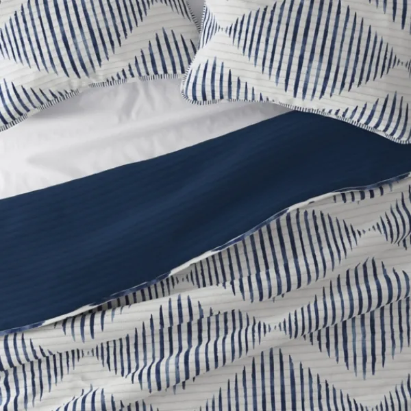 Quilts-Kirkland's Home Navy Diamond Line Reversible 2-Pc. Twin Quilt Set Blue/White