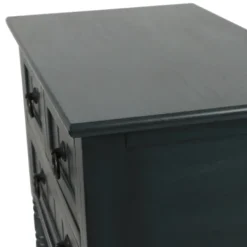 Console Tables-Kirkland's Home Navy 3-Drawer Console Table Blue