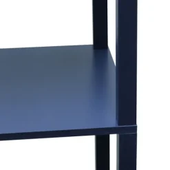 Floor Lamps-Kirkland's Home Navy Etagere Shelf Charging Floor Lamp Blue