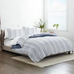 Comforters-Kirkland's Home Navy Farmhouse Dreams King 3-Pc. Comforter Set Blue/White