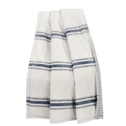 Blankets & Throws-Kirkland's Home Navy Farmhouse Stripe Throw Blue