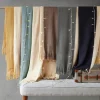 Blankets & Throws-Kirkland's Home Navy Faux Cashmere Color Block Throw Blanket Blue
