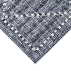 Outdoor Rugs-Kirkland's Home Navy Geo Lattice Outdoor Area Rug, 4X7 Blue