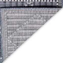 Outdoor Rugs-Kirkland's Home Navy Geo Lattice Outdoor Area Rug, 4X7 Blue
