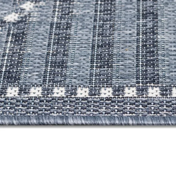 Outdoor Rugs-Kirkland's Home Navy Geo Lattice Outdoor Area Rug, 7X9 Blue