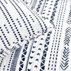 Quilts-Kirkland's Home Navy Geometric Full/Queen Reversible Quilt Set Blue/White