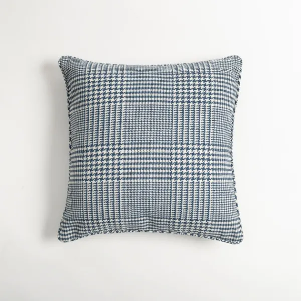 Pillows-Kirkland's Home Navy Houndstooth Throw Pillow Blue/White