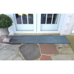 Outdoor Rugs-Kirkland's Home Navy Intertwine Indoor/Outdoor Runner Blue