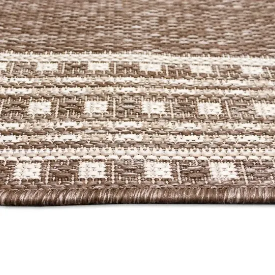 Outdoor Rugs-Kirkland's Home Navy Linear Macy Indoor/Outdoor Area Rug, 7X9 Blue