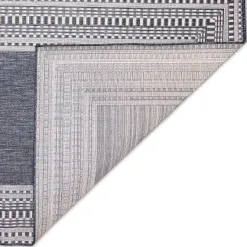 Outdoor Rugs-Kirkland's Home Navy Linear Macy Indoor/Outdoor Area Rug, 4X7 Blue