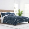 Quilts-Kirkland's Home Navy Linear Reversible 2-Pc. Twin Quilt Set Blue/White