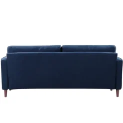 Sofas & Loveseats-Kirkland's Home Navy Lumbar Eucalyptus Sofa Blue