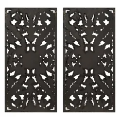 Wall Plaques-Kirkland's Home Navy Madison Park Floral Wall Plaques, Set Of 2 Blue
