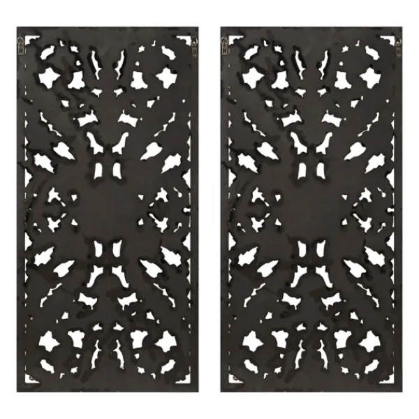 Wall Plaques-Kirkland's Home Navy Madison Park Floral Wall Plaques, Set Of 2 Blue