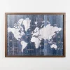 Framed Art-Kirkland's Home Navy Old World Map Framed Art Print Blue/White