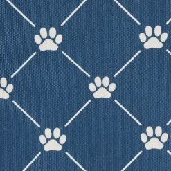 Baskets & Boxes-Kirkland's Home Navy Paw Trellis Round Basket, 12 In. Blue
