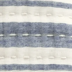 Blankets & Throws-Kirkland's Home Navy Pick Stitch Stripe Decorative Throw Blue/White