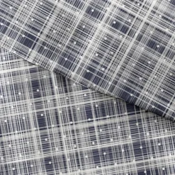 Duvets-Kirkland's Home Navy Plaid Polka Dot 2-Pc. Twin Duvet Cover Set Blue/White