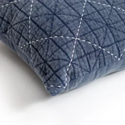 Pillows-Kirkland's Home Navy Quilted Crosshatch Pillow Blue
