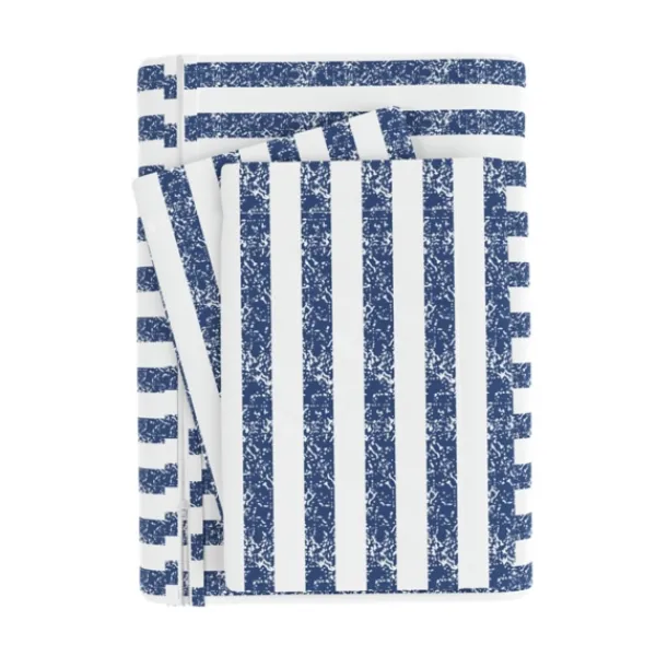 Duvets-Kirkland's Home Navy Rugged Stripe 2-Pc. Twin Duvet Cover Set Blue/White