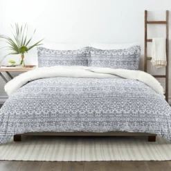 Duvets-Kirkland's Home Navy Rustic 3-Pc. King Duvet Cover Set Blue/White
