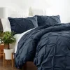Duvets-Kirkland's Home Navy Soft Pinched 3-Pc. King Duvet Cover Set Blue