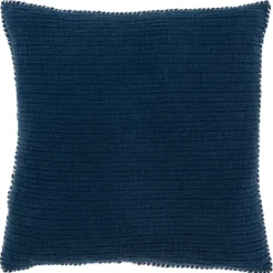 Pillows-Kirkland's Home Navy Subtle Striped Oversized Pillow Blue
