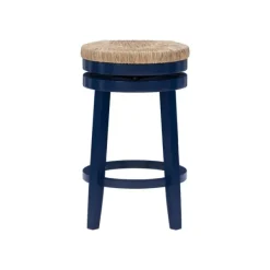 Bar Stools & Counter Height Stools-Kirkland's Home Navy Swivel Frame Counter Stool Blue