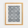 Wall Plaques-Kirkland's Home Navy Tapestry Framed Wall Plaque Blue/White