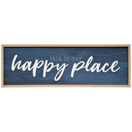 Wall Quotes & Signs-Kirkland's Home Navy This Is Our Happy Place Plaque Blue/White