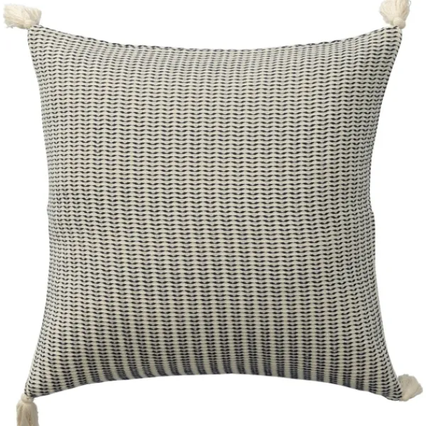Pillows-Kirkland's Home Navy Trapeze Organic Cotton Throw Pillow Navy/Ivory