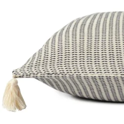 Pillows-Kirkland's Home Navy Trapeze Organic Cotton Throw Pillow Navy/Ivory