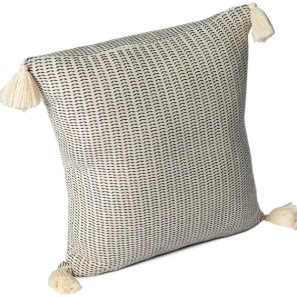 Pillows-Kirkland's Home Navy Trapeze Organic Cotton Throw Pillow Navy/Ivory