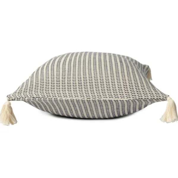 Pillows-Kirkland's Home Navy Trapeze Organic Cotton Throw Pillow Navy/Ivory