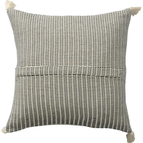 Pillows-Kirkland's Home Navy Trapeze Organic Cotton Throw Pillow Navy/Ivory