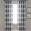 Curtains & Drapes-Kirkland's Home Navy Tucker Stripe Curtain Panel Set, 84 In. Blue