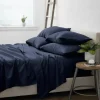 Bed Sheets-Kirkland's Home Navy Ultra Soft 6-Pc. Queen Sheet Set Blue