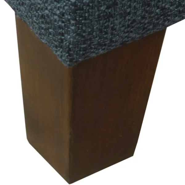 Benches & Ottomans-Kirkland's Home Navy Upholstered Square Storage Ottoman Blue
