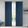 Curtains & Drapes-Kirkland's Home Navy Velvet Greta Curtain Panel Set, 95 In. Blue