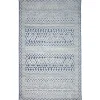 Outdoor Rugs-Kirkland's Home Navy Zig-Zag Ezra Indoor/Outdoor Area Rug, 4X7 Blue/White