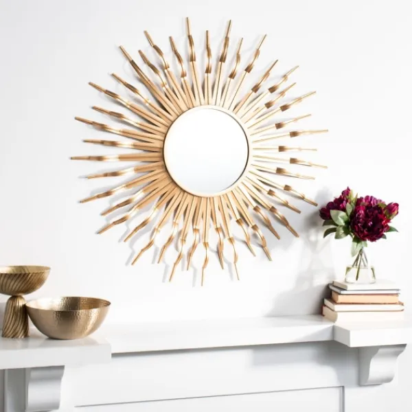 Decorative Mirrors-Kirkland's Home Naya Golden Sunburst Wall Mirror