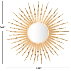 Decorative Mirrors-Kirkland's Home Naya Golden Sunburst Wall Mirror