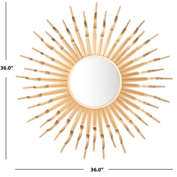 Decorative Mirrors-Kirkland's Home Naya Golden Sunburst Wall Mirror