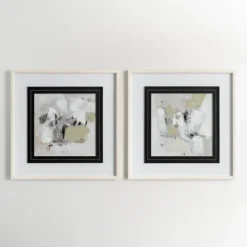 Framed Art-Kirkland's Home Neutral Abstract Matted Ii Framed Art Print Tan