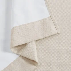Curtains & Drapes-Kirkland's Home Neutral Basketweave Curtain Panel Set, 84 In. Tan