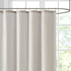 Shower Curtains-Kirkland's Home Neutral Block Embroidered Shower Curtain Brown/Ivory