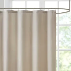 Shower Curtains-Kirkland's Home Neutral Block Embroidered Shower Curtain Brown/Ivory